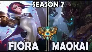 Afreeca Marin plays FIORA TOP vs A Korean Challenger Maokai Season 7