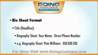 Writing the Bio + Questions and Answer Sheet For A Press Kit