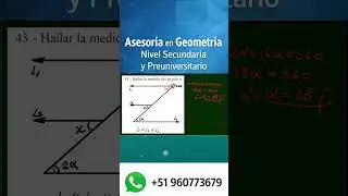 Ejercicio N&deg; 53.&iquest;Puedes resolverlo? - Rectas Paralelas . #shorts  #educaci&oacute;n #matem&aacute;tica