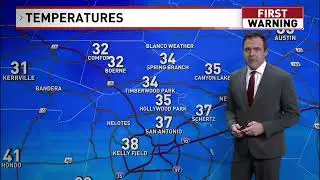 Temperatures are starting to drop at/below freezing in Kerrville and Boerne.