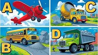 A is for Airplane, Z is for Zeppelin 🚀 | ABC Transport Song for Children!