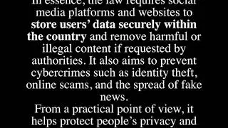 Cyber Security Law &ndash; Protection of Personal Data Online