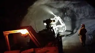 lanzado de shotcrete via h&uacute;meda con robot