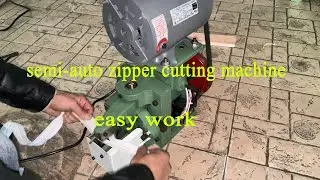 semi auto zigzag cutting zipper machine #zippermachine