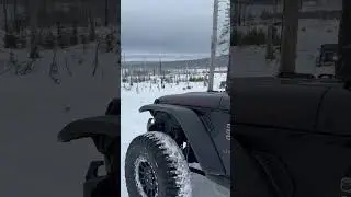 39&rdquo; BFG KM3 doing great in the snow. Aired down to 12 psi. #jeep #jeeps #offroad #snowwheeling
