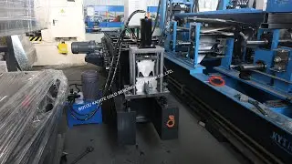 Garage door U shaped guide rail roll forming machine.