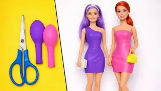 💃✨ No-Sew Doll Outfits! 🎈 DIY Balloon Dresses & More Fashion Fun