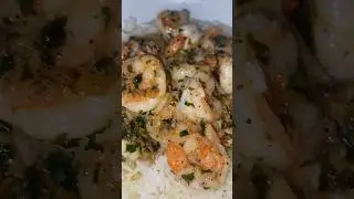 Shrimp Scampi and Rice #foodtherapy #youtubeshorts #food