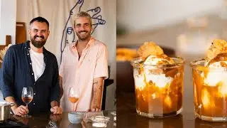 Caramelo salgado e Farofa de amêndoas
