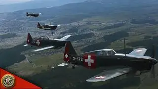 Morane-Saulnier M.S.406 (D.3801) & B-24 Liberator over Switerzland in ww2 {Colorized & Enhanced}