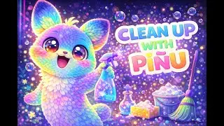 Clean up with Piiňu! Fun video teaching kids to tidy their room while parents feel calm.