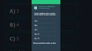 Concurso n&iacute;vel Superior | Matem&aacute;tica, Plano cartesiano e dist&acirc;ncia