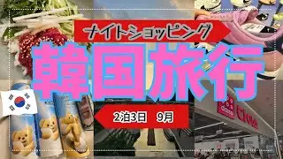 【韓国旅行🇰🇷Vlog】2024年9月✈2泊3日東大門ナイトショッピング/ユッケチャメチッ육회자매집/DAISO/ティオット/オリヤン/お一人様/