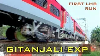 First LHB Run: GITANJALI Exp races past Deulti at 110 kmph !!