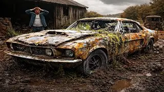 ASMR Car Restoration 🔧 Forgotten Ford Mustang GT Left to Rot on a Farm🔧🚗🔧 From Rust to Glory
