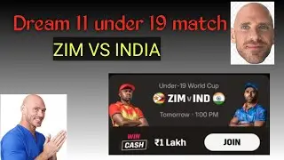 Under 19 World Cup 💀Fantasy Team ZIM VS IND @JSFantasy0 