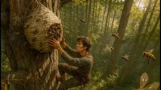 I Climbed a 200 feet Giant Tree and Found THIS... (Primitive Survival)