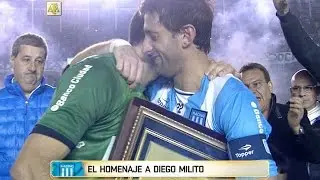 Milito se emocion&oacute; en su despedida de Racing