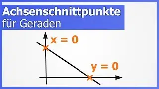 Achsenschnittpunkte f&uuml;r Geraden (x-Achse und y-Achse) | How to Mathe