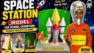 Science project🧑&zwj;🔬| space station model for school exhibition/#sciencemodel #schoolexhibition #model