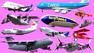 Top 20 Air Vehicle - Cargo jet, Jumbo jet, Helicopter, Airplane, Blimp, Attack Plane, Shuttle