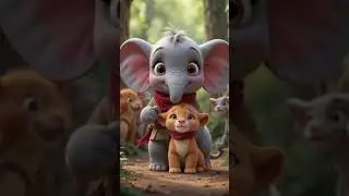 Brave Elephant Saves Forest Friends from Lion&rsquo;s Roar #ForestStory #AnimalFriends