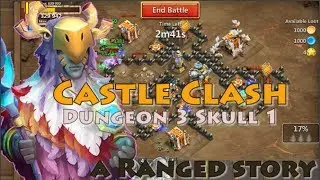 CASTLE CLASH DUNGEON 3 SKULL 1 [5 RANGE HEROES] D3S1