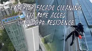 Exterior Facade Cleaning Via Rope Access @ Quadro Residence
