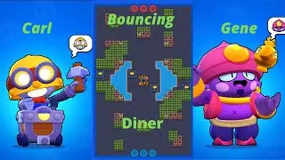 Да поиграем с CARL и GENE на Gem Grab - Bouncing Diner | Brawl Stars