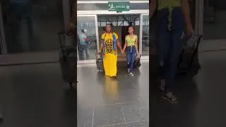jasmin Rajinder and her Tv mom exit the asaba airport in nigeria #nollywood