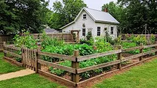 11 Farmhouse Vegetable Garden Fence Ideas 🥕✨ Rustic Charm for a Cozy Backyard!
