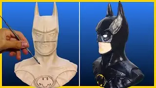 Esculpindo um busto do Batman [Michael Keaton] - Timelapse