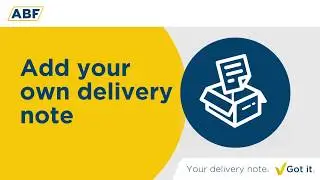 How to add your own delivery note in the ABF online store