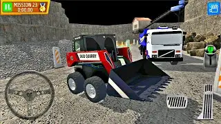 Small Dozer Excavator Driving in Quarry Driver 3: Giant Trucks - Best Android Gameplay