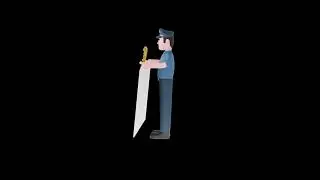 3D Cartoon Police Officer Turntable | Euro Symbol & Blank Board