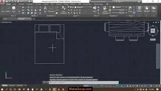 Как вставить блок мебели в Autocad — 2D-блок мебели в Autocad на хинди