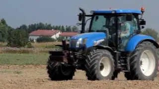New Holland T6 175 Drenaggio con Aratro Talpa - New Holland T6 175  Drainage with mole plow