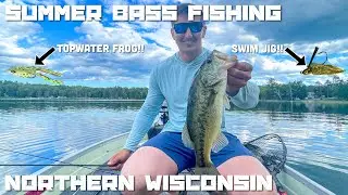 Summer Bass Fishing in Northern Wisconsin-Late June (2024)