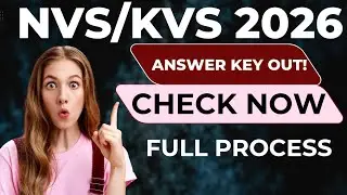 NVS KVS Answer Key 2026 OUT | How To Check Answer Key | Expected Cut Off | Full Process by Vikrant