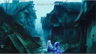Sad Rain at a Ruined Village | 1 Hour Emotional Ambience for Sleep & Focus