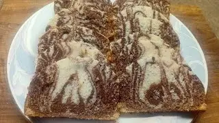Chocolate Marble cake without oven |Marble tea cake recipe|Soft  &Sponge cake|Zebra Cake