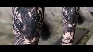 Awesome tiger tattoo by Angelique Grimm