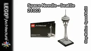 LEGO 21003 Space Needle Speed Build Stop Motion Video - How to build LEGO 21003 in one minute