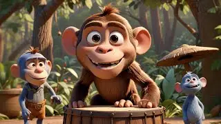 Max Monkey Swings to Music | Jungle Animal Song for Kids | Fun Nursery Rhymes and Baby Songs