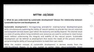 MTTM 10 Ignou Solved Assignment 2020-21
