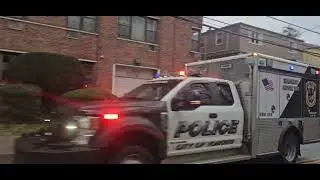 Yonkers Police Emergency Service Unit Responding On Bronx River Road In Yonkers, New York