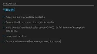 Australia study visa rules 2024 | subclass 500 | #studyvisa #australiavisa #subclass500