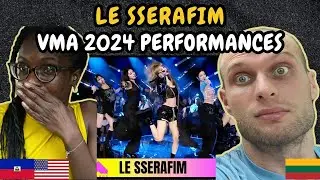 REACTION TO LE SSERAFIM (르세라핌) - Live Performance at MTV VMAs 2024 | FIRST TIME WATCHING