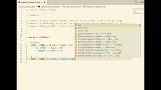 Find the Majority Element in an array/list which occurs more than N/2 times. Java Code.