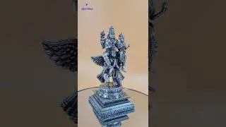 🌟 Silver Antique Garuda Lakshmi Narayana Idol! 🌟